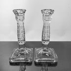 Anno 1957 - 2 Kandelaars Persglas Rosice Glasworks Pattern N° 246 thumbnail 11