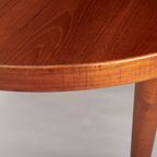 Round Extendable Dining Table By Schou Andersen Møbelfabrik, Denmark 1950’S. thumbnail 14