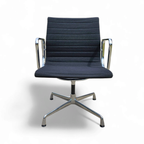 Ea 107 / 108 Alu- S / Eames / Vitra Office Chair / Black Hupsak Fabric / Chrome Frame thumbnail 10