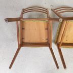 2 Vintage Stoelen Met Skai Beklede Zitting, Jaren 50 thumbnail 16