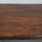 Unieke Antieke Eikenhouten Eettafel Uit Begin 1900 Met Aan Één Kant Een Uitklapbaar Blad thumbnail 12