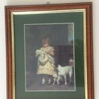 Super Mooie Vintage Lijst  Met Glas En Mooie Afbeelding thumbnail 2