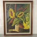 H. Verdijck - Stilleven Met Zonnebloemen thumbnail 4