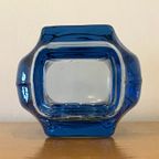Uranium Glass Vase Blue 1970s thumbnail 12