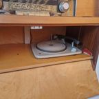 Vintage Radio Kast Met Platen Speler Telefunken thumbnail 6