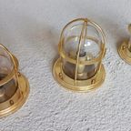 Set Van 3 Vintage Gouden Schip Stijl Plafondlampen thumbnail 3