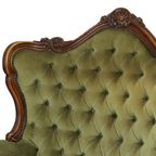 Klassieke Groene Club Zetel Oorfauteuil Louis Quinze Barok thumbnail 19