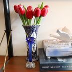 Vintage Blauw Glazen Vaasje Van Bo Borgstrom Voor Aseda, Zweden Jaren '70 thumbnail 4