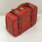 Rode Vintage Koffer Skai Jaren 70 Suitcase thumbnail 4