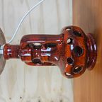 Vintage Keramieken Fat Lava Tafellamp (70s) Scheurich West Germany Lamp (jaren 70) Patroon Kap thumbnail 5