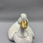 Art Deco Parelmoer Porseleinen Eend Wit Goud thumbnail 7