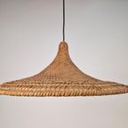 Vintage Rotan Trompet Hanglamp Bamboo Heksenhoed Japandi “60 thumbnail 6