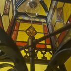 Franse Gotische Stijl Glas In Lood Lantaarn Circa 1870 thumbnail 10