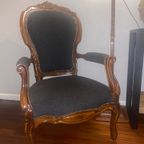 Twee Klassieke Fauteuils Louis Xv Stijl thumbnail 2