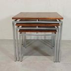 Set Van 3 Vintage Mid Century Mimiset Bijzettafels thumbnail 16