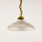 Antieke Art Deco Holophane Hanglamp thumbnail 3