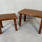 2X Brutalist ‘Nesting’ Tables – Oak thumbnail 2