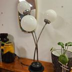 Vintage Bollenlamp Tafellamp Bureaulamp Lamp Bollen Chrome Glas thumbnail 3