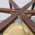 Antieke Bijzettafel Theetafel Koperen Bladen Inklapbaar thumbnail 16