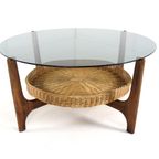 Ronde Vintage Salontafel Met Lectuurhouden 'hilla' thumbnail 11