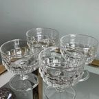 4X Kristallen Champagnecoupes Vintage Glazen thumbnail 4