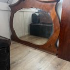 Antieke Grote Spiegel Met Inlegwerk thumbnail 2