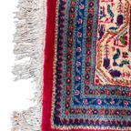 Handgeknoopt Perzisch Sarough Mir Vloerkleed 245X295Cm - Vintage Tapijt - Rood Beige Blauw- Reliving thumbnail 7