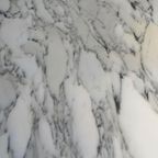 Vintage Carrara Marmeren Eettafel, Italië 1980 thumbnail 7