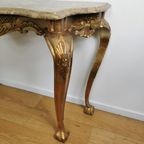 Barok, Brocante Rococo Wandconsole, Sidetable Met Spiegel thumbnail 16