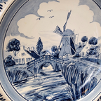 Royal Goedewaagen Blue Delft Keramieken Wandbord Met Molen thumbnail 6