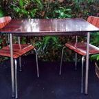 Vintage Formica Tafel Met 2 Bijpassende Stoelen '60S/70S thumbnail 2