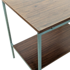 Bijzet Tafel Jaren 60 – Vierkante Buis En Teak Hout - (Kl39) thumbnail 6