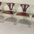 Set Van 4 Vintage Postmodern 'Linda' Eetkamerstoelen, Arrben thumbnail 9