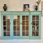 Antieke Vintage Vitrinekast Servieskast Boekenkast Dressoir thumbnail 2