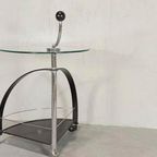 Vintage Postmodern Bijzettafel Trolley thumbnail 5