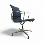 Ea 107 / 108 Alu- S / Eames / Vitra Office Chair / Black Hupsak Fabric / Chrome Frame thumbnail 2