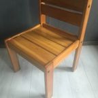 6 Grenen Eetkamerstoelen, Zweden Jaren 70 thumbnail 4