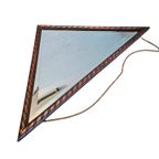Oak Wood Triangle Mirror / Facet Cut Edges thumbnail 8