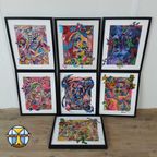 Abstracte Kleurrijke Schilderijen Van Rotterdamse Kunstenares Zippora Mijer (52,5x42,5cm) (per Stuk) thumbnail 3