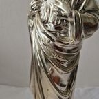 Italian Jesus Christ Sculpture Silver Plated Argenti 725 Heart Of Sacred thumbnail 12