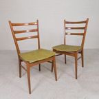 2 Vintage Stoelen Met Skai Beklede Zitting, Jaren 50 thumbnail 3