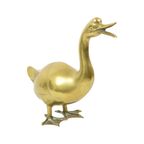 Grote Messing Eend Sculptuur Beeld Seventies 34Cm thumbnail 6
