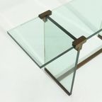 Peter Ghyczy Console Table Model T30 In Glass And Brass 1970S thumbnail 9