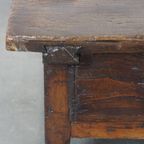 Prachtige En Robuuste Antieke Salontafel Met 3 Lades Uit De 18E Eeuw thumbnail 11