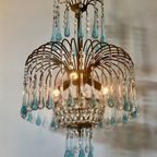 Italiaanse Hanglamp Azuur Teardrop Lamp Murano Kroonluchter thumbnail 16