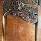 Antique Carved Wood Wardrobe thumbnail 19