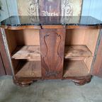 Antiek Dressoir, Wandconsole, Commode Met Marmeren Blad thumbnail 6