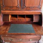 Prachtig Antiek Mahonie Empire Topbureau, Secretaire,Kabinet, Inclusief Bezorgen. thumbnail 4