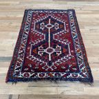 Handgeknoopt Hamadan Vloerkleed Rood 84X140Cm Perzisch Tapijt thumbnail 10