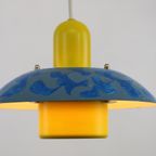 Unieke Blauwe En Gele Moderne Plafondlampen Van Formlight *** Model 52520 *** Denemarken 1970'S *** thumbnail 5